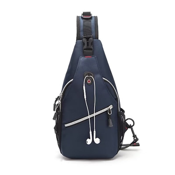 Sling Ryggsäck, Multifunktionell Crossbody Axelväska Resa Vandring Dagryggsäck (Lila)