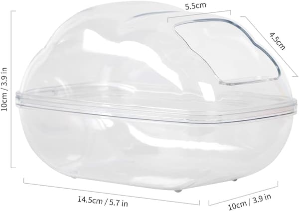 Stor hamster sandbadsbehållare transparenta moln hamsterfladdermus