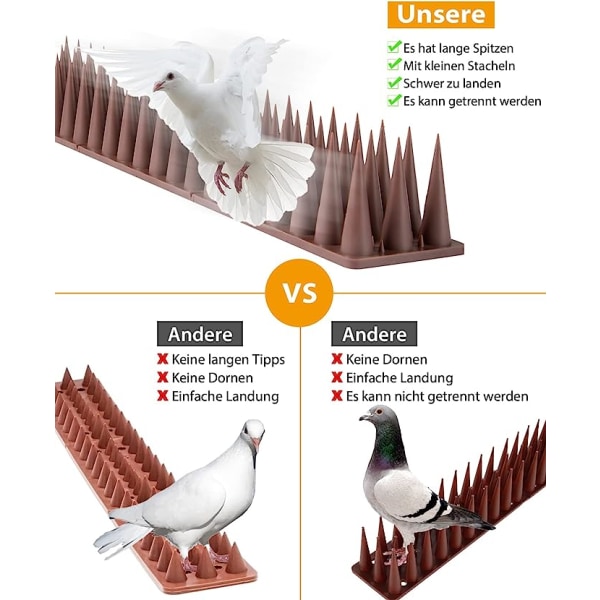 4,3 m:n pituinen anti-pigeon-piikki, parvekkeen anti-pigeon-piikki