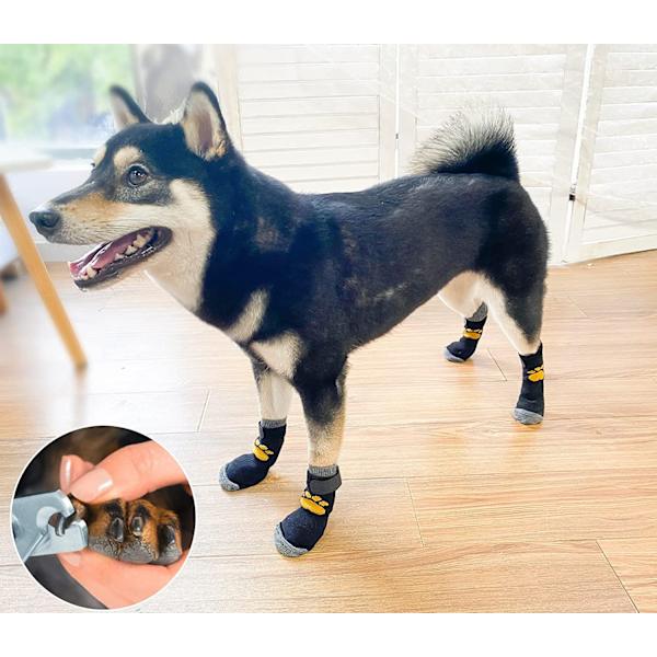 4 Pakke Pet Hero Skridsikre Sokker Egnet til Hunde og Katte - Prot