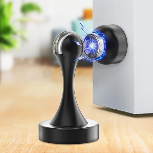 2-pack magnetiska dörrstopp i rostfritt stål