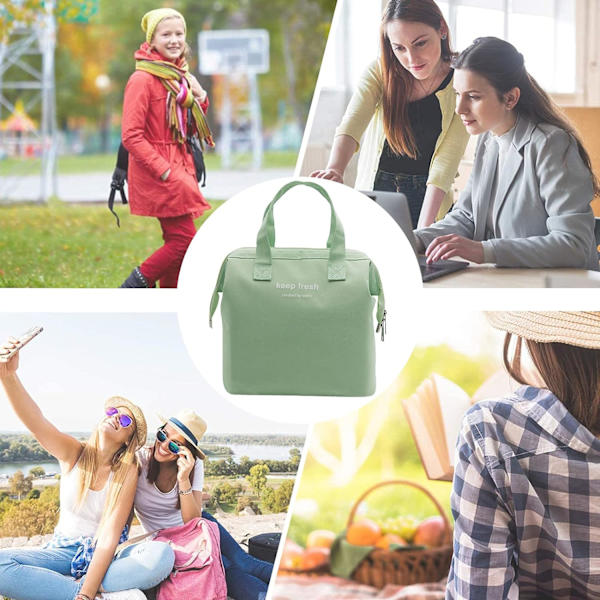 Enkel isolerad lunchväska isolerad Bento-väska Tote Lunch Box Ba