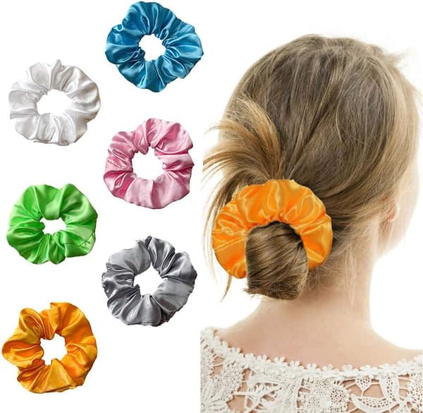 LED Lysende Scrunchie 6 Stykker Lysende Elastisk Hårbånd, Glød
