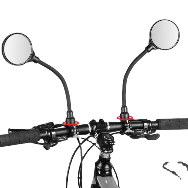 Cykelspegel, 2 x 360° roterande vidvinkelcykelspeglar, akryl