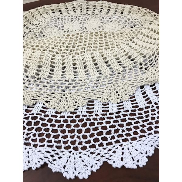 100% bomull håndlaget heklede runde duk doilies blonder bord