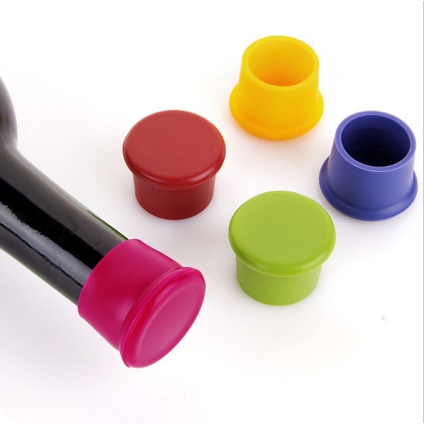 5 Pcs Silicone Wine Stoppers, Silicone Stopper, Reusable Silicon