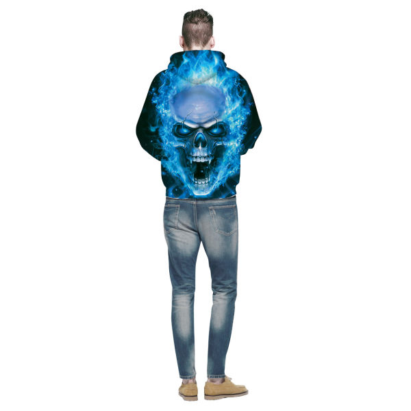 Unisex 3D-digitaalikuvioinen huppari miehille ja naisille (XL)