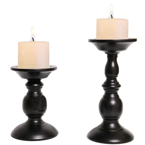 Pillar Candelabra, Sort Candelabra, Skorstenslys Dekoration C