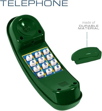 Plasttelefon, för utomhuslekplats, barns leksak