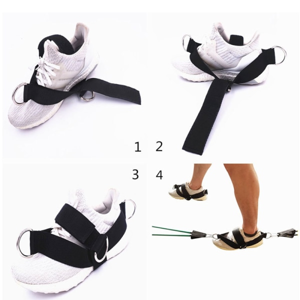 1 Pack med 2 Fitness-fotledsstöd för kabelmaskiner och motstånd