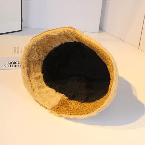 Faux pels vinter spandhat til kvinder mode varm plys gade B