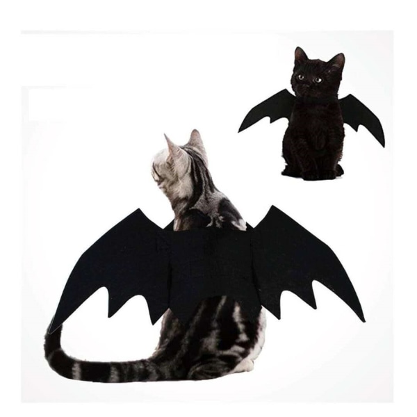 2st katt fladdermusvingar Halloween festdekorationer, valphalsband