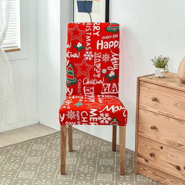 Julstolsöverdrag 6 stycken Dekorativ Klassisk Stretch Remova