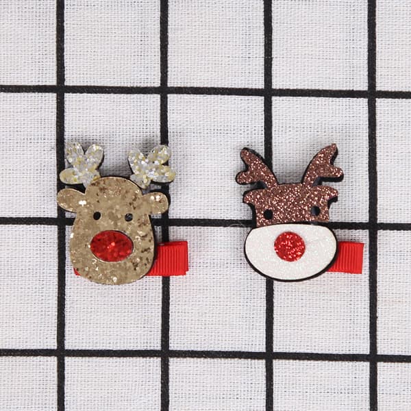 6 st jul hårspännen för barn med glitter
