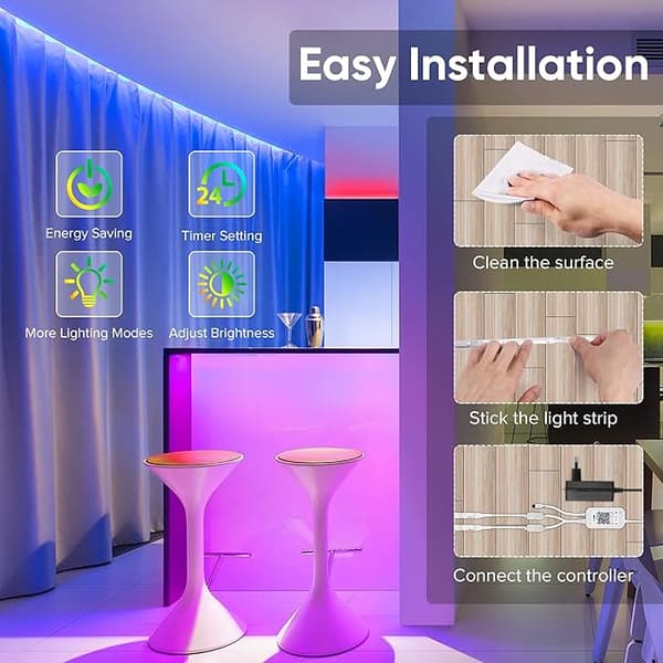 10M LED-strimmel RGB LED-strimmel Multicolor Fleksibel Lysstrimmel