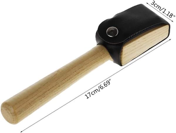 Dansborste, träborste med mockasula, skoborste för dansskor