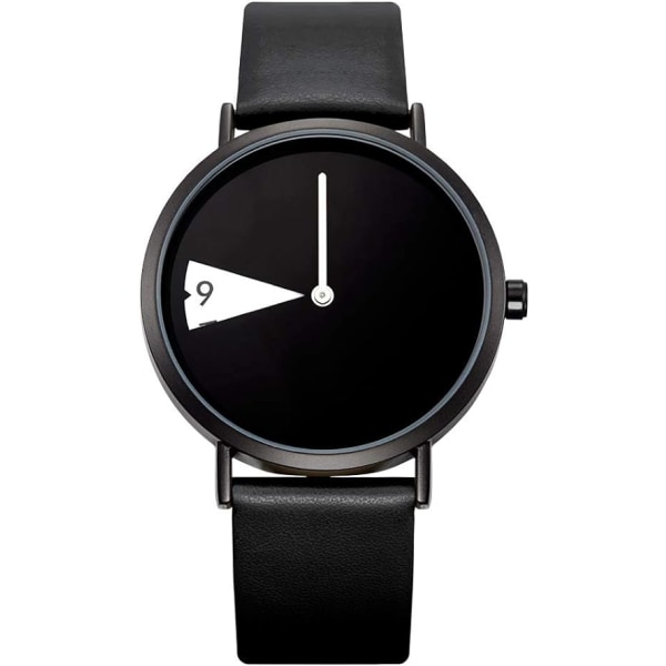 Minimalistisk damklocka ultratunn mode läder kvarts Ladie