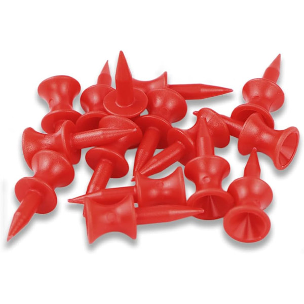 100-pack 32 mm röda plastgolftee