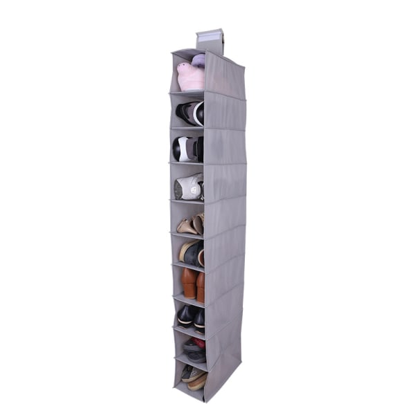 1 Shoe Rack - Hanging Shoe Storage with 10 Bins - Hanging Shelf