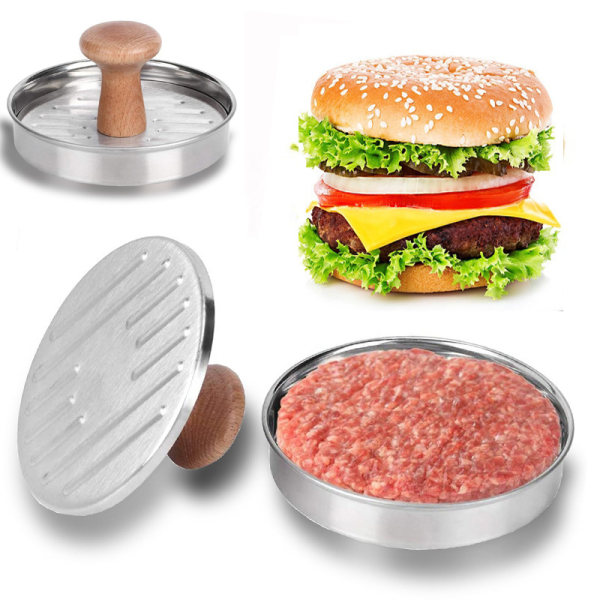 Tryk hamburger rustfrit stål brødform tryk rund tryk bre