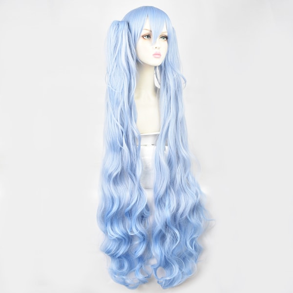 Stjerne- og snøprinsesse karakter parykk snø hatsune split cos blå