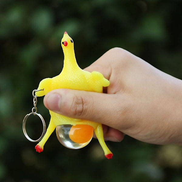 9cm morsomme Squishy-leker for kylling og egg stressavlastning, 5 stykker