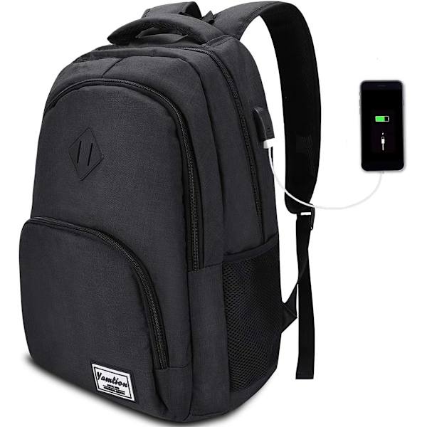 Yksinkertainen ja kevyt reppu USB-portin latausdatakaapelilla