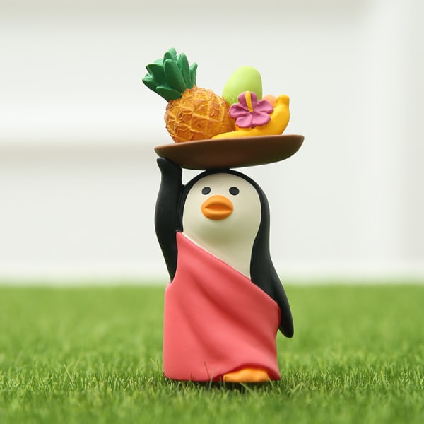 Six-piece home jewelry ornaments Summer Penguin doll blowing spe