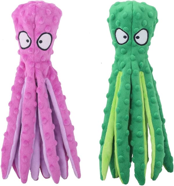 Octopus Pivede Hundelegetøj - Plys Pivede Hundelegetøj til Hvalpetænder