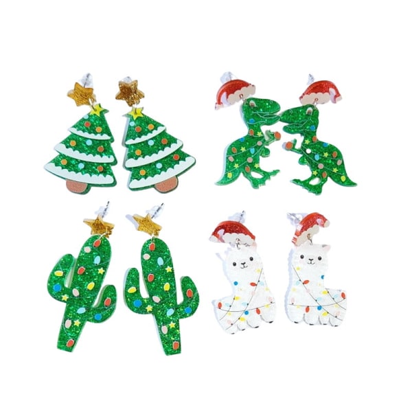 4 st jul jul hatt alpacka dinosaurier julgran kaktus
