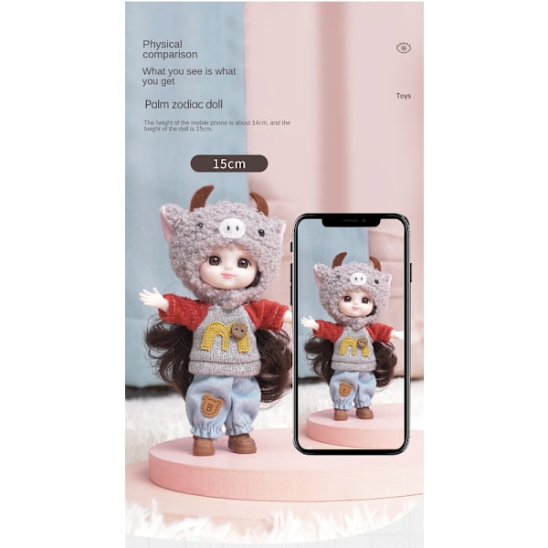 12 stjernetegnspalme 15cm simulation lommedukke dukke, 12 farver Rabbit