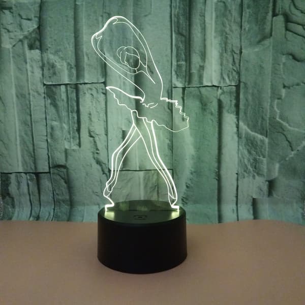 Ballet 3D Lys 7 Farve Touch Lys Stereoskopisk 3D Vision Lys