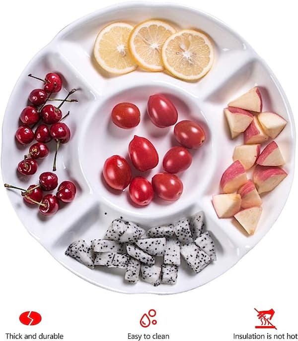 2 stk runde delte snacks serveringsplate brett