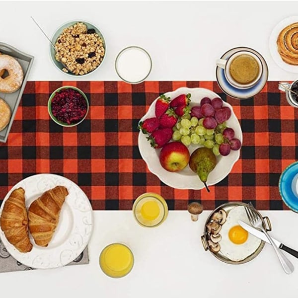 Farmhouse Living Syksyn Ruudullinen Pöytäliina, Lomapöydän Sisustus