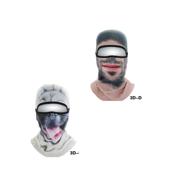 2 stk. Face Gini Soft Udstyr 3D Dyre Hjelm Maske Kuldebeskyttelse