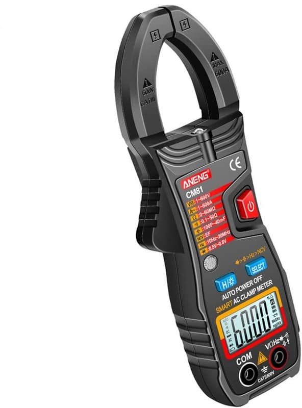 6000 gånger digital klämma meter DC/AC ström och spänning testare Red
