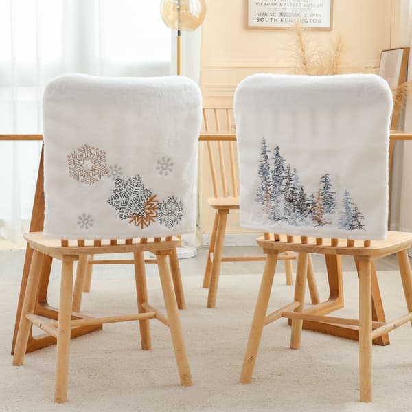 2 Jul Snöflinga Julgran Stil Stolsöverdrag Serietecknad