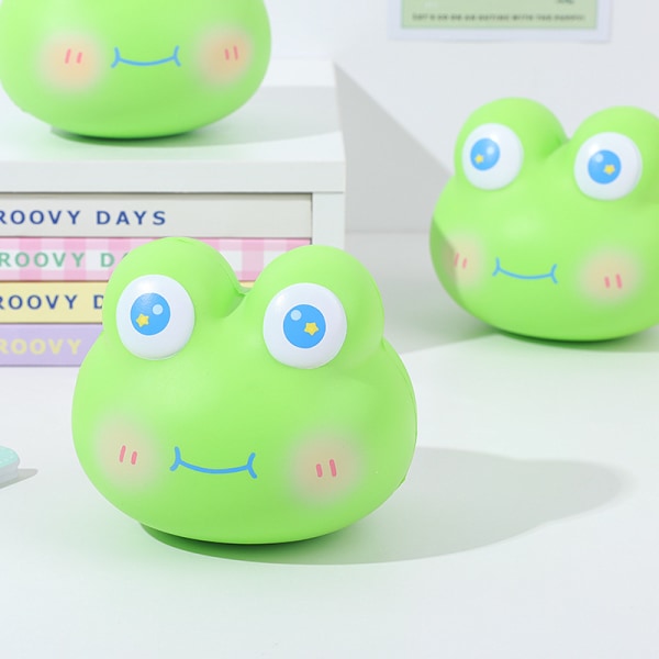 1 Pakke The Frog Myke Leke 3D Squishy Leke Stress Relief Squeeze