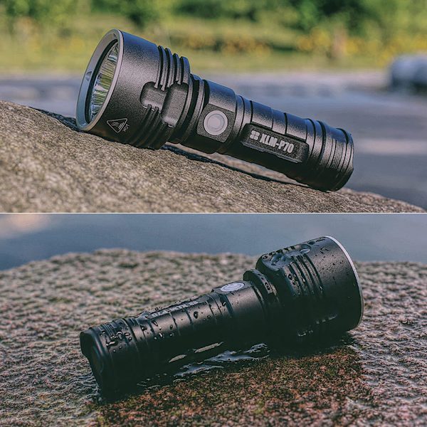 P70 starkt ljus ficklampa USB uppladdningsbar fast fokus utomhus