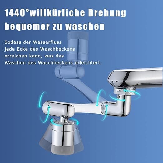 1440° Vridbar Kranmunstycke, Roterande Kranmunstycke
