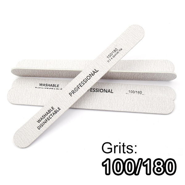 100 st tränagelfilar 100/180 nagelverktyg bufferblock manikyr