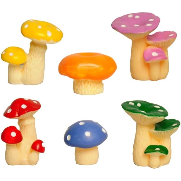 Svampe, 6 i et sæt, Gardon Decor, DIY fe have miniature
