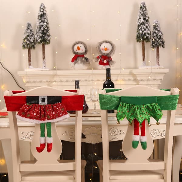 3 st julstolsöverdrag Ny tomtenissar jultomte stolsöverdrag