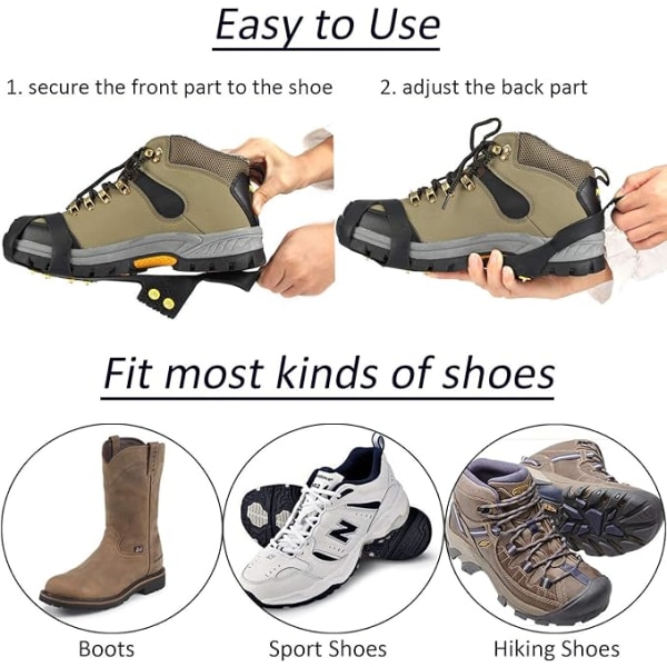 Ice Crampons for Shoes and Boots Snow Cramps for Women Men Non-S