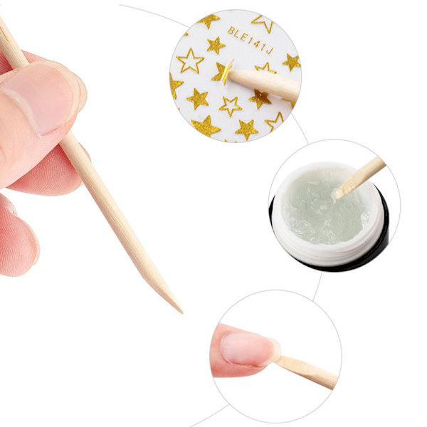 100 st apelsinträpinnar för nagelkonst prickade diamantpinnar döda s