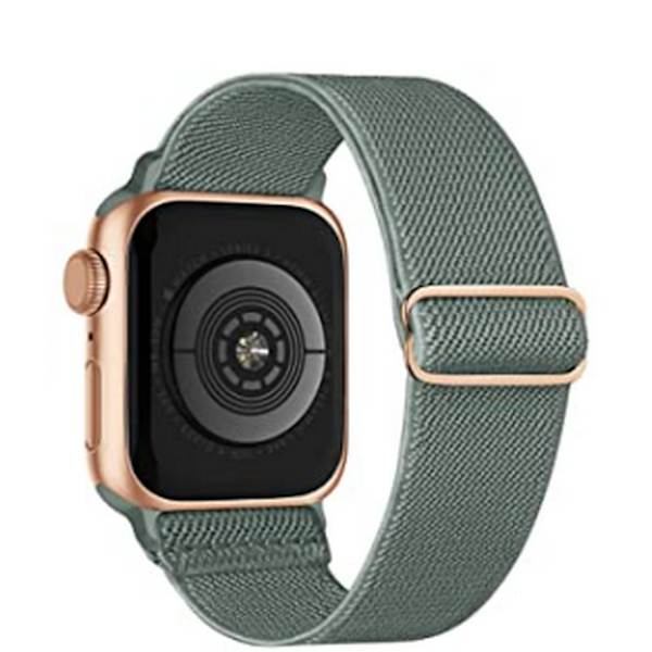 Strækbare nylon elastikbånd kompatibel med Apple Watch 38mm 40