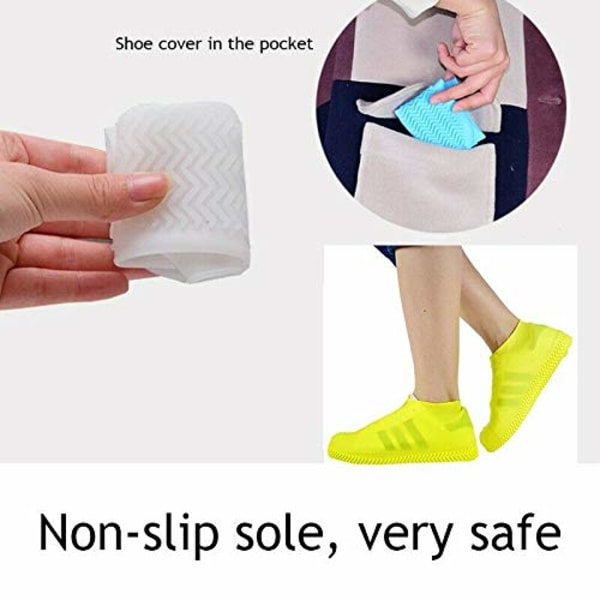 Genanvendelige silikone sko-overtræk - slidstærke og anti-slip - Størrelse L