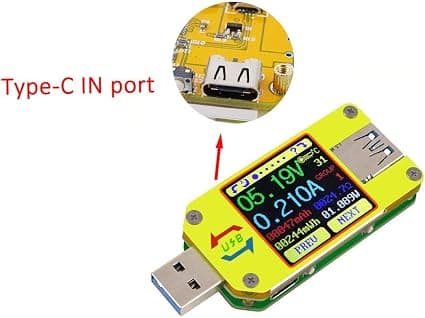 UM34C USB-måler Tester Spenning Strøm Bluetooth Batteri Strøm C