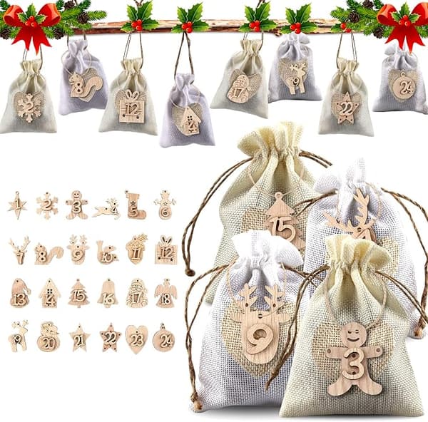 Adventskalender - Stoffpose, Adventskalenderpose