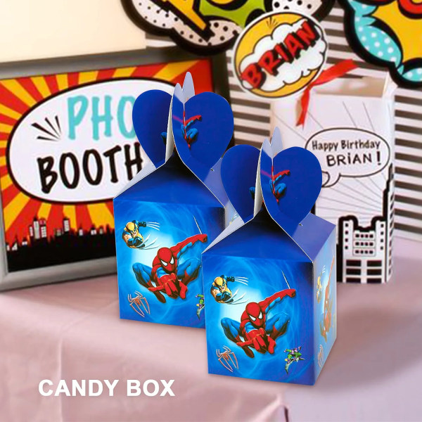 Spiderman Julgodisbox, 24 st Julpappersbox, Födelsedag